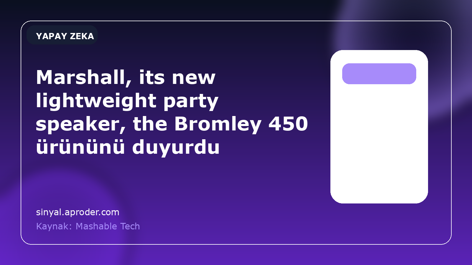 Marshall, its new lightweight party speaker, the Bromley 450 ürününü duyurdu